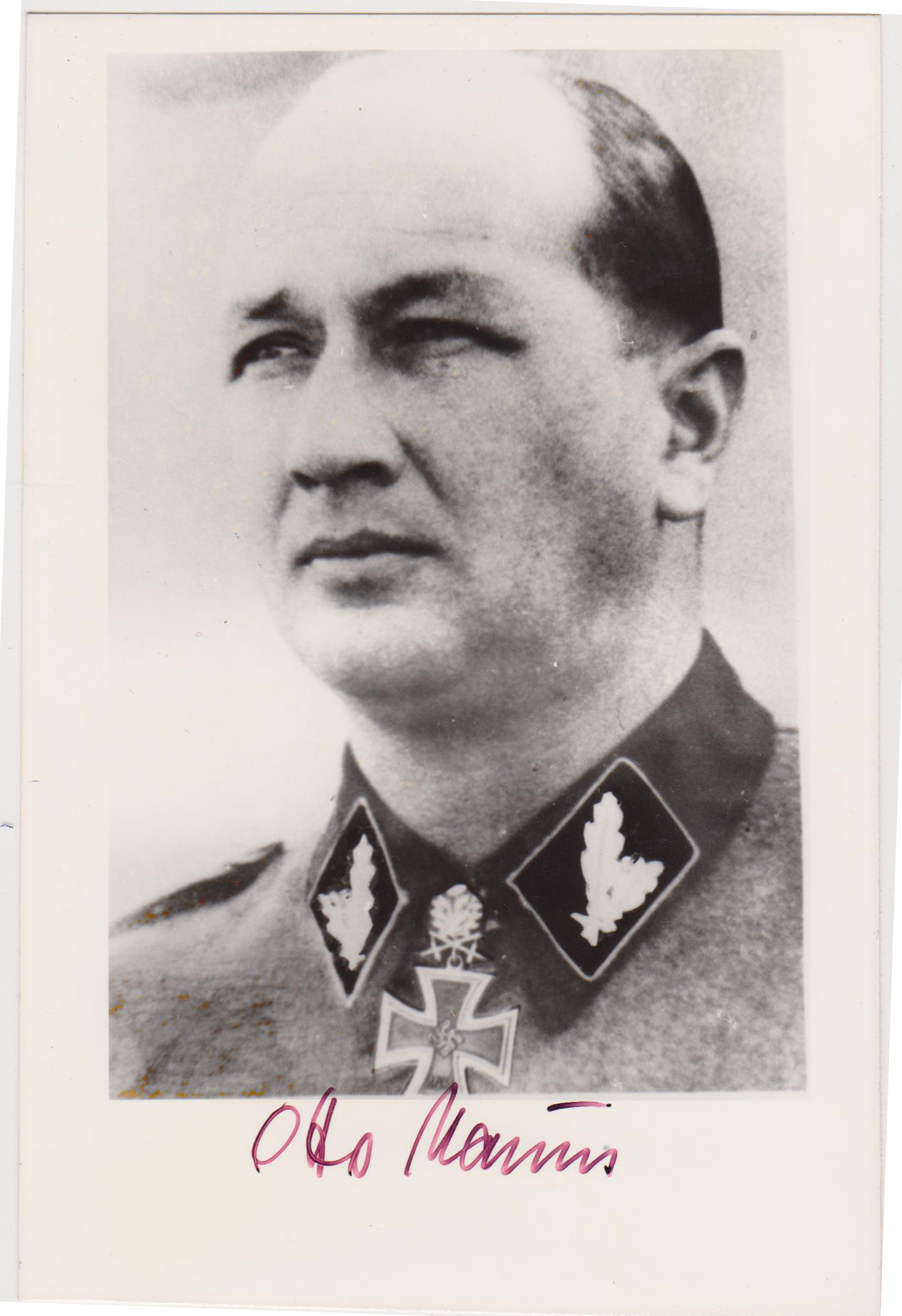 Autographed picture of SS-Oberführer Otto Baum