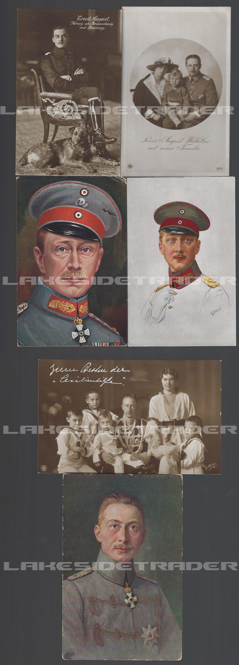 6 Prince August Wilhelm of Prussia Postcards