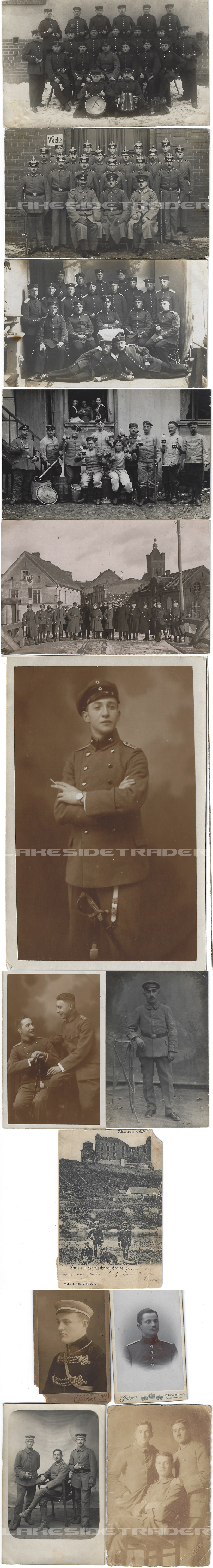 17 WWI Military themed Postcards/pics