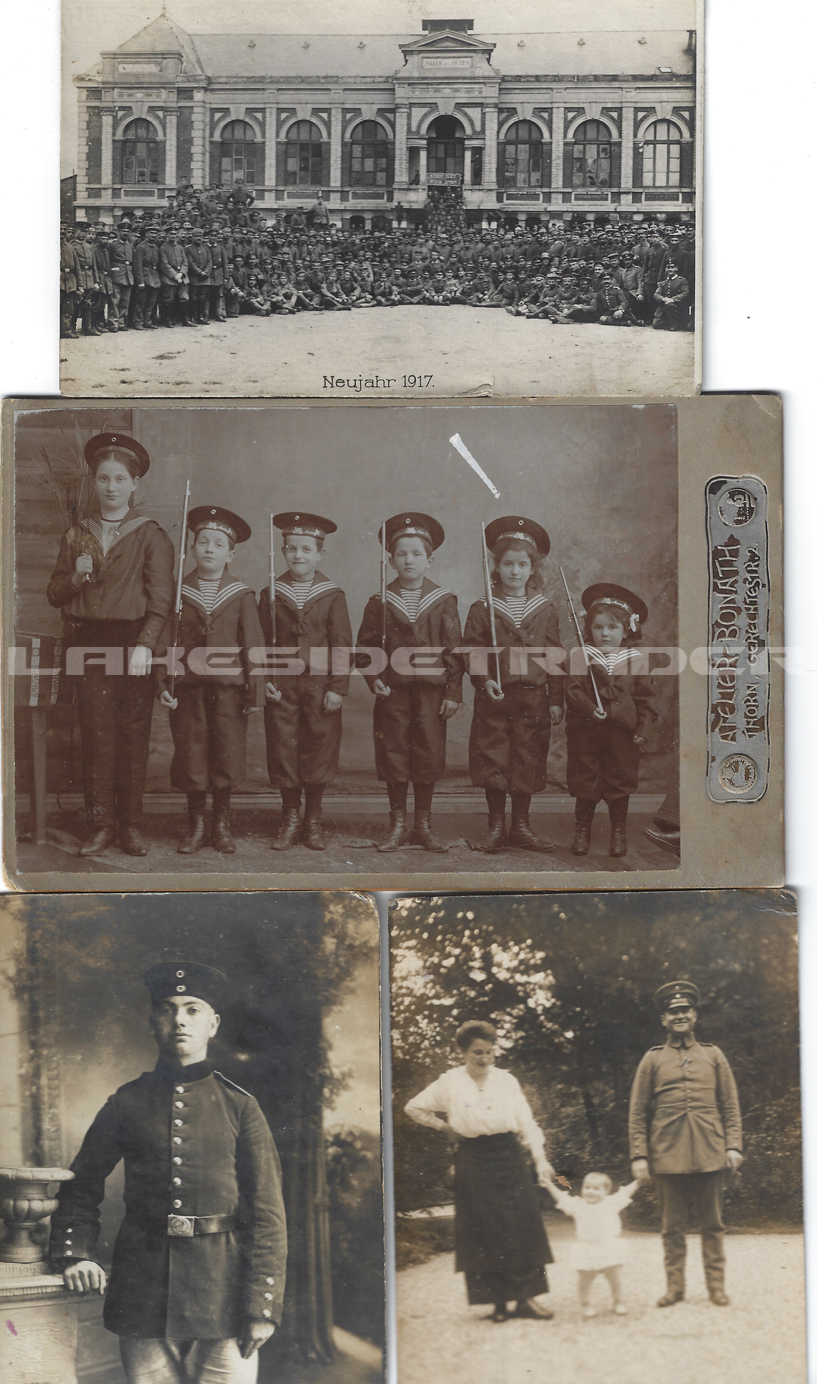 17 WWI Military themed Postcards/pics