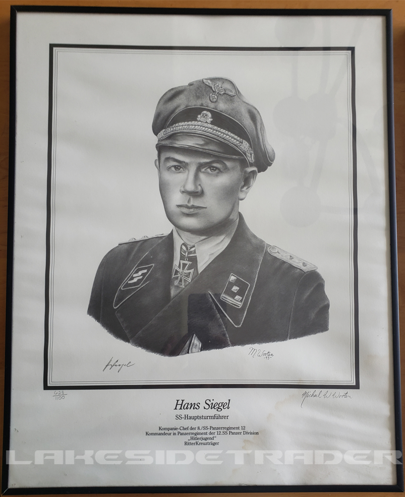 2 Framed Prints of SS Comanders Siegel & Kumm