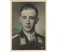 Luftwaffe Ace Helmut Lent Wartime Signed Photo