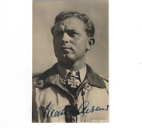 Luftwaffe Ace Walter Oseau Wartime Signed Photo