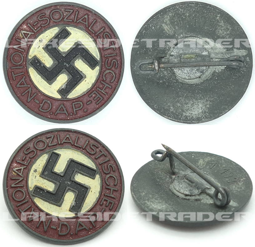 NSDAP Membership Pin by RZM M1/103