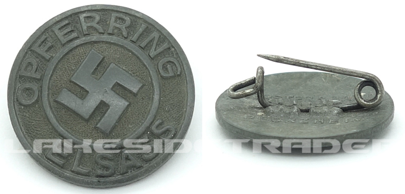 Alsace “Opferring Elsass” NSDAP Supporter Pin