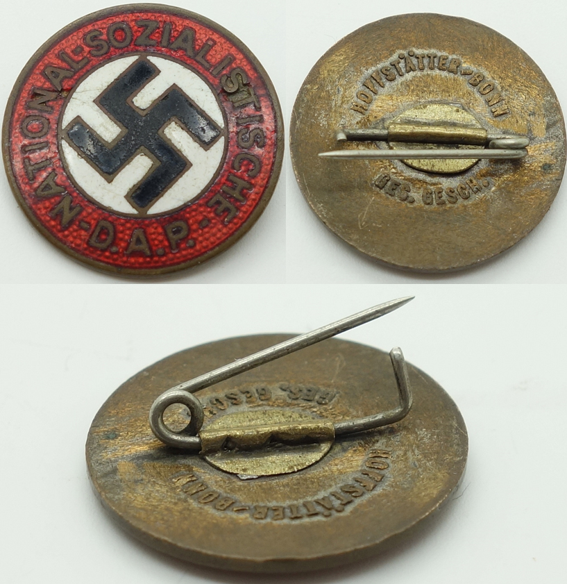 Early NSDAP Membership Pin by Hoffstatter