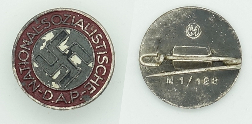 NSDAP Membership Pin by RZM M1/128