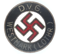 D.V.G. Westmark NSDAP Membership Pin by W. Redo