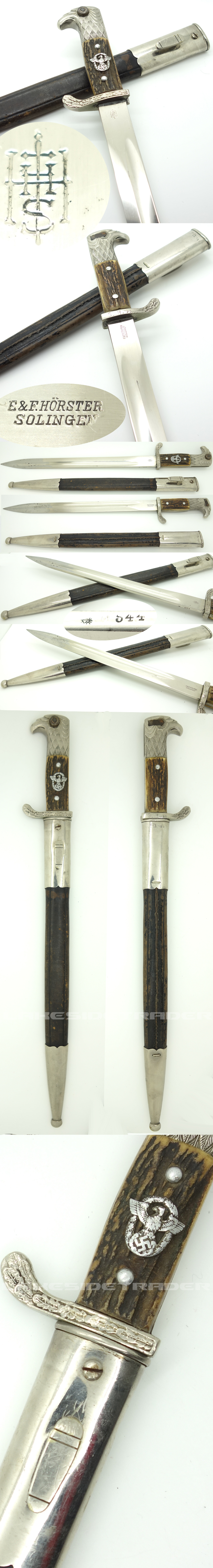 Slotted Municipal Police Bayonet by Horster