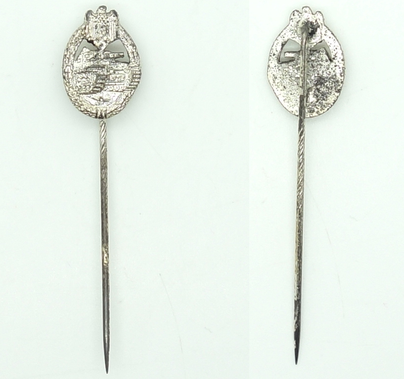 Silver Panzer Assault Badge Stickpin