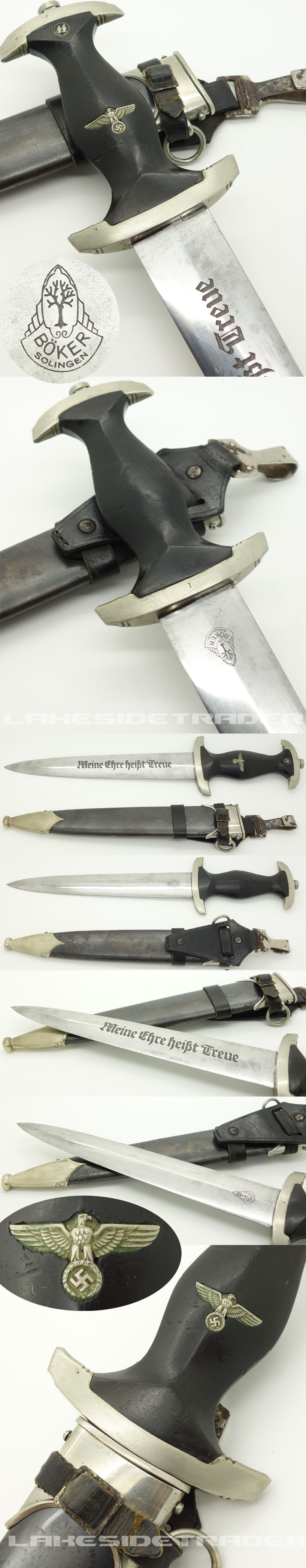 Early SS Dagger by Boker with Vertical Hanger