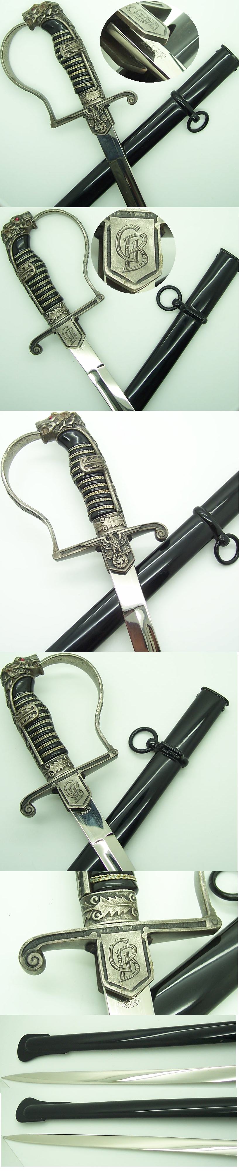 Personalized Early SS Officer Sword