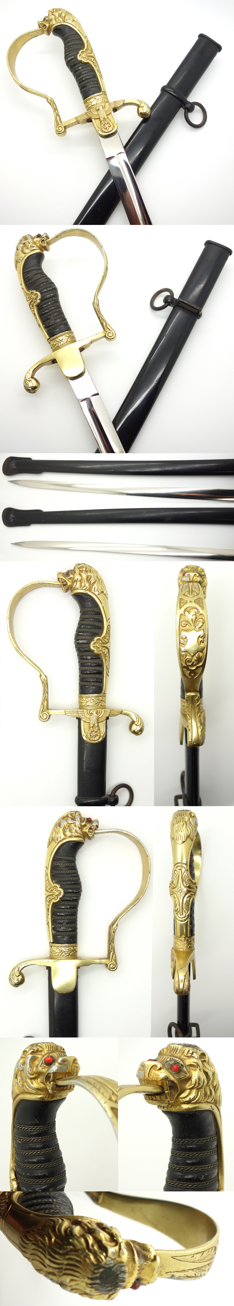 Lion-head Army Sword by Clemen & Jung