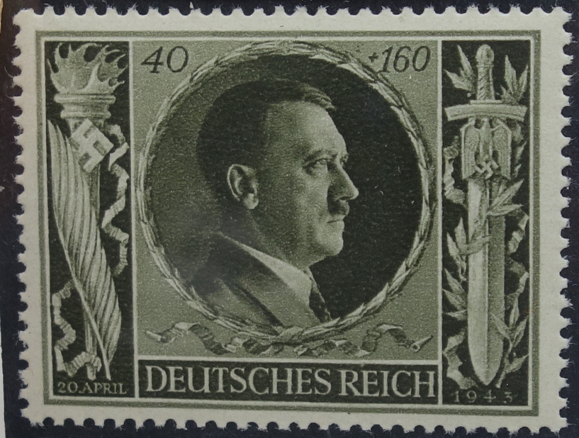 Adolf Hitler 1943 WW2 54th Birthday Stamp 40 Pfennig