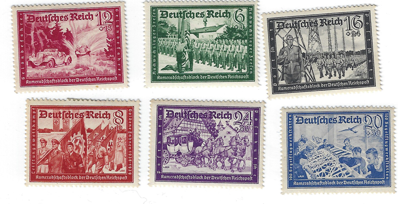 6 Third Reich Stamps