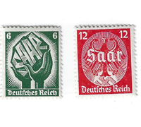 2 Saar reunification Stamps