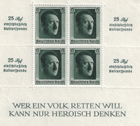 4 AH Third Reich Stamps