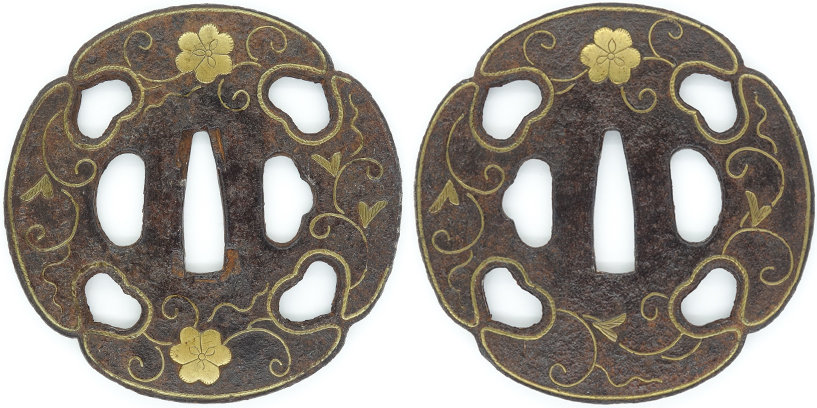 Japan - Heianjō-zōgan Daishō Tsuba by Yoshiro