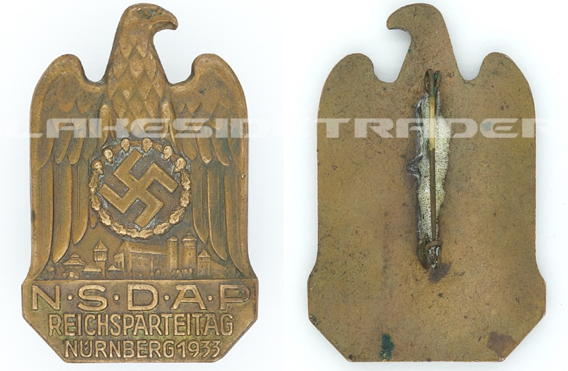 NSDAP Reichsparteitag Nürnberg Badge 1933