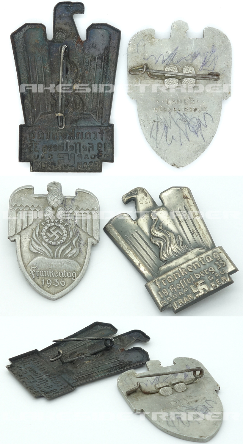 Frankentag 1935 & 1936 Tinnies