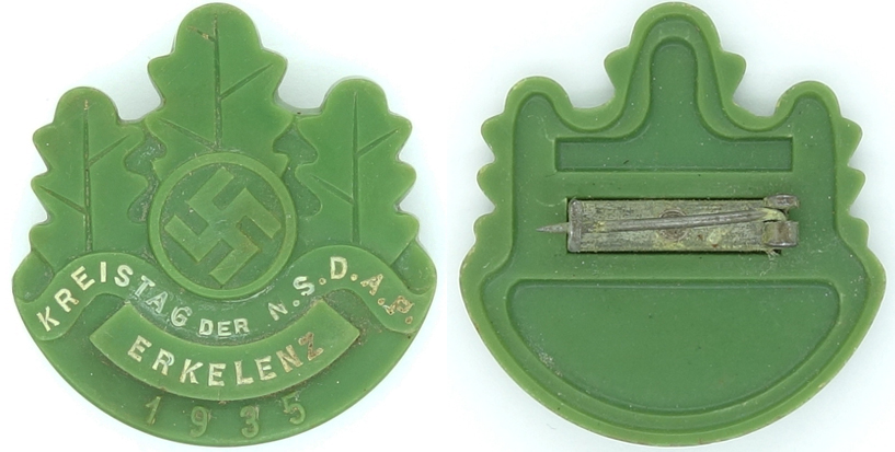 NSDAP Erkelenz Council Meeting Badge 1935