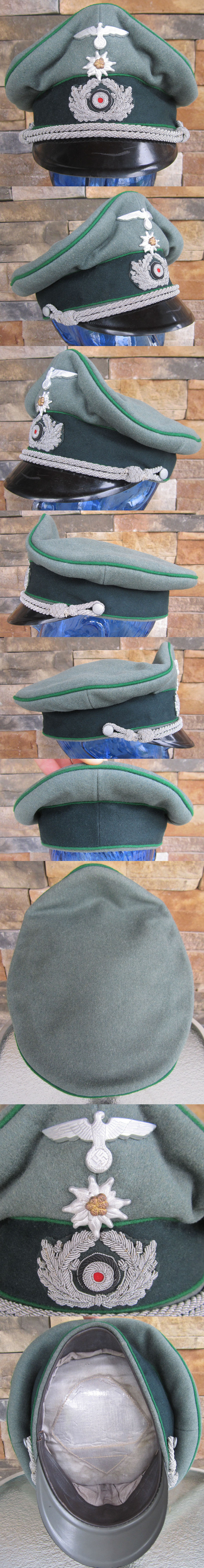 Army Mountain Troop Officer's Visor