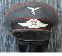 Luftwaffe Arltillery EM/NCO Visor Cap